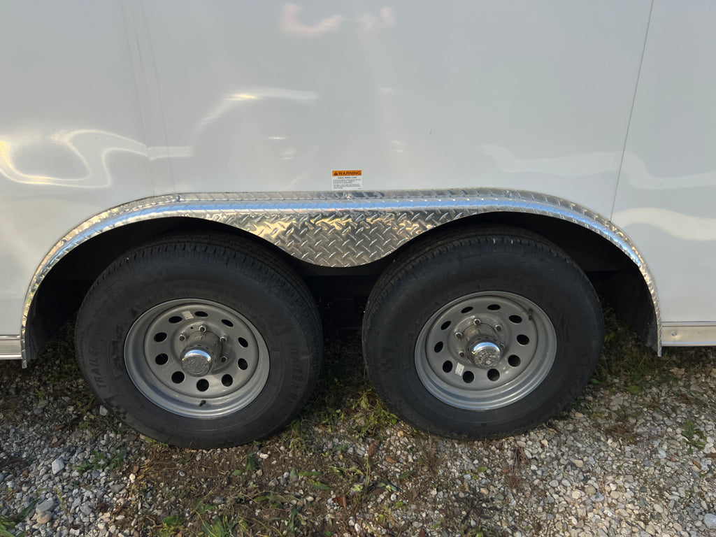 102x24 Enclosed V nose Car Hauler - DEMO