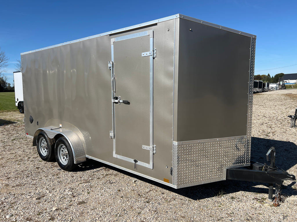 7x16 Enclosed Double Door Cargo Trailer