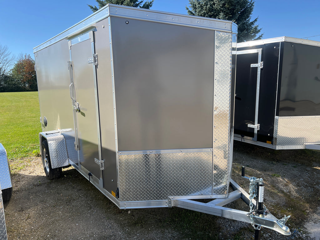 6x12 Aluminum Enclosed Ramp Door Trailer