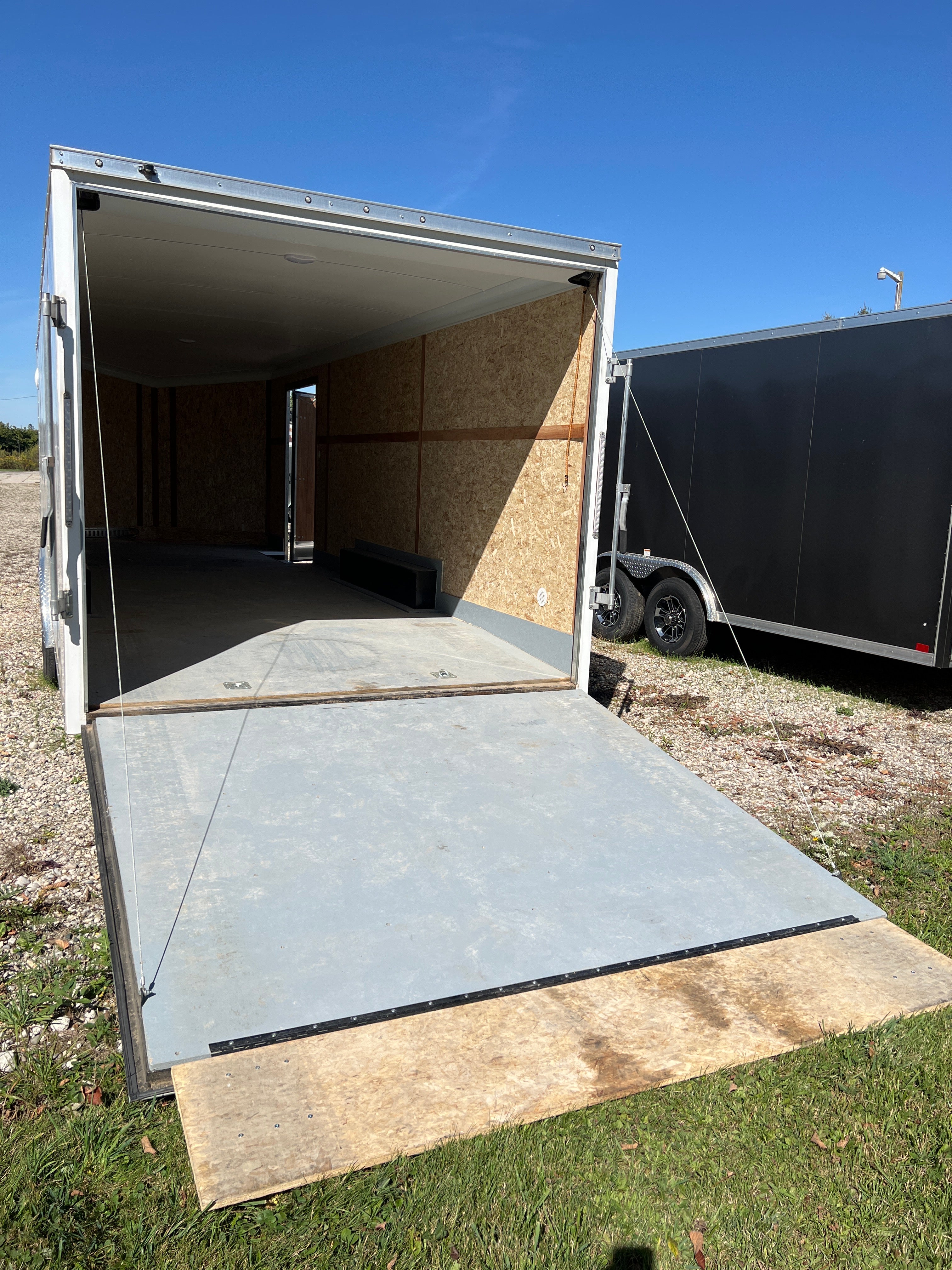 102x24 Enclosed V nose Car Hauler - DEMO