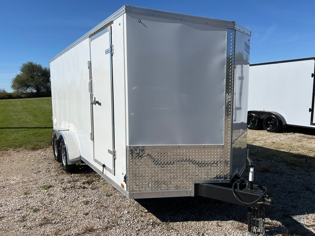 7x16 Enclosed Ramp Door Trailer