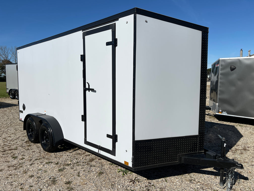 7x16 Enclosed Ramp Door Cargo Trailer