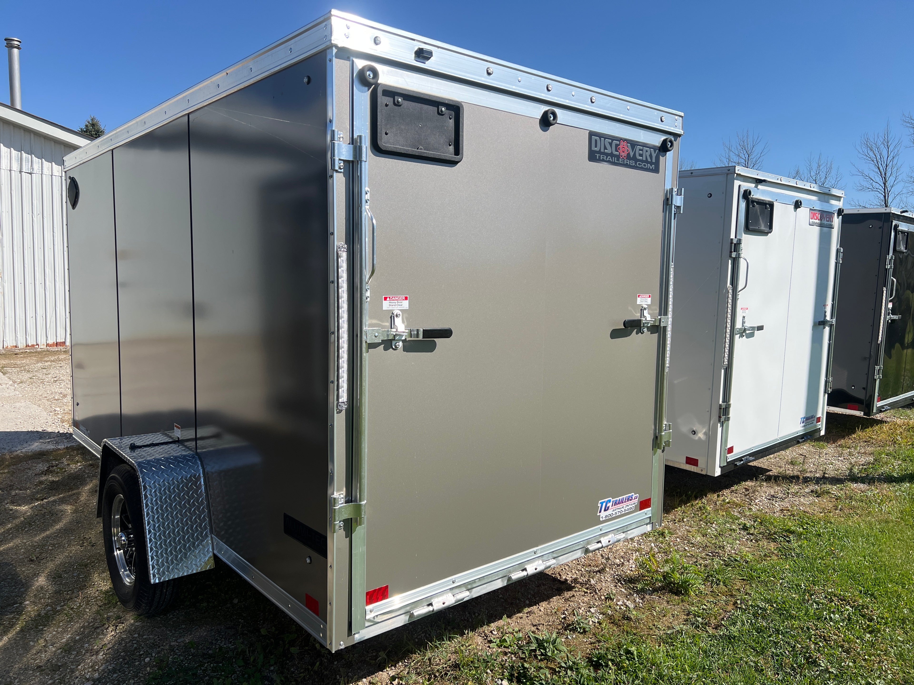 6x12 Aluminum Enclosed Ramp Door Trailer