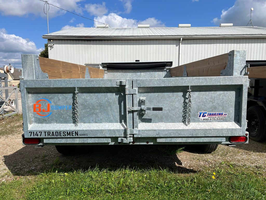 7x14 7 Ton Galvanized Dump Trailer
