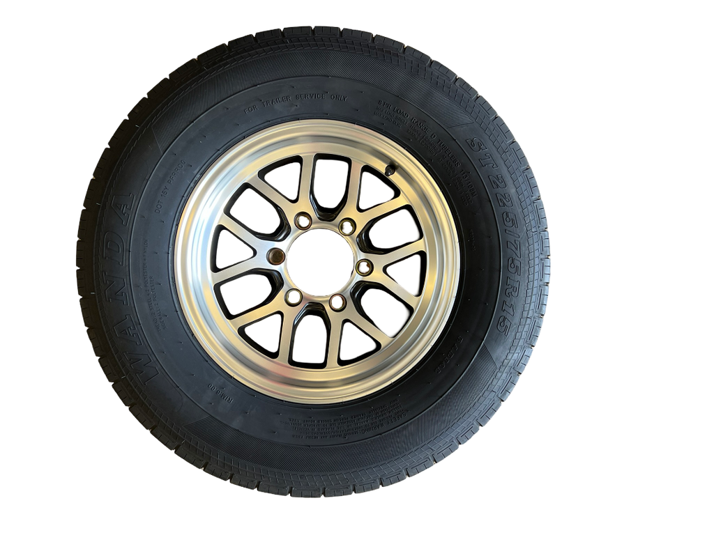 ST225/75R15 Aluminum Alloy 6 bolt Wheel