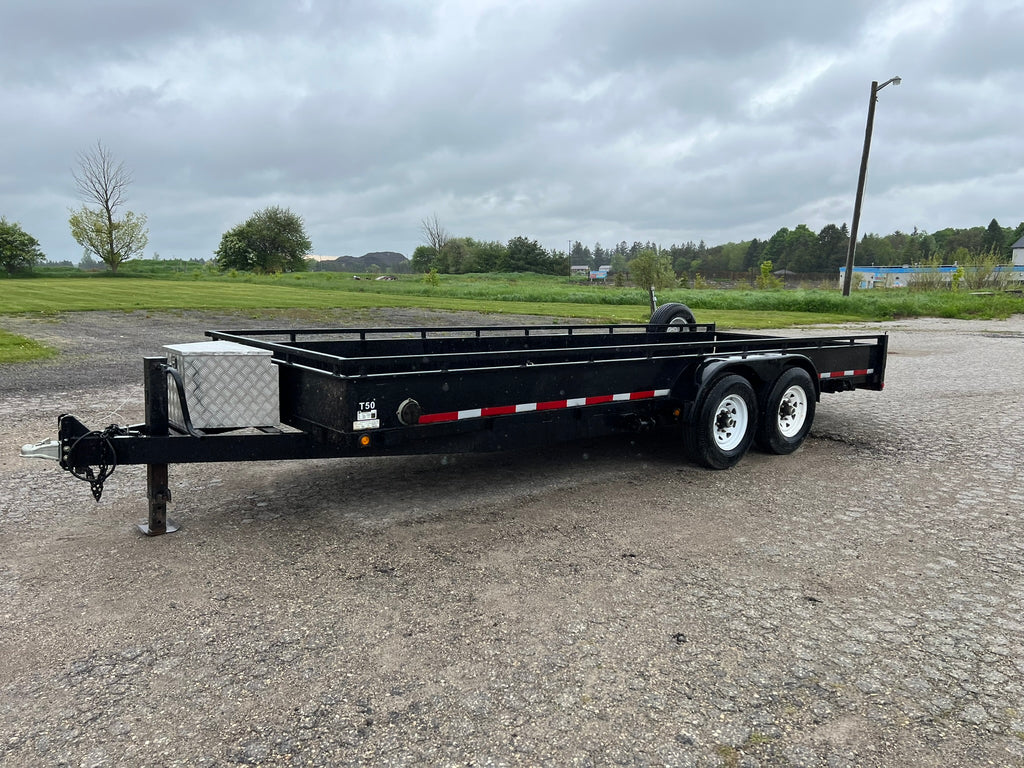 7x18 Used High Side Equipment Trailer 7 Ton