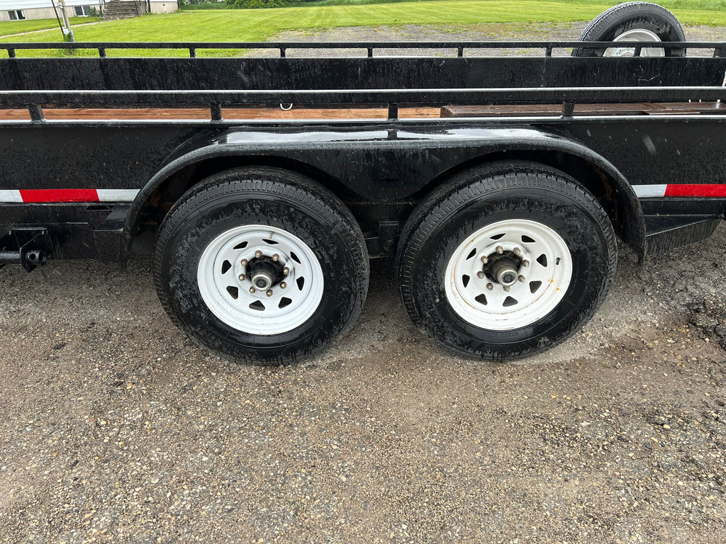 7x18 Used High Side Equipment Trailer 7 Ton