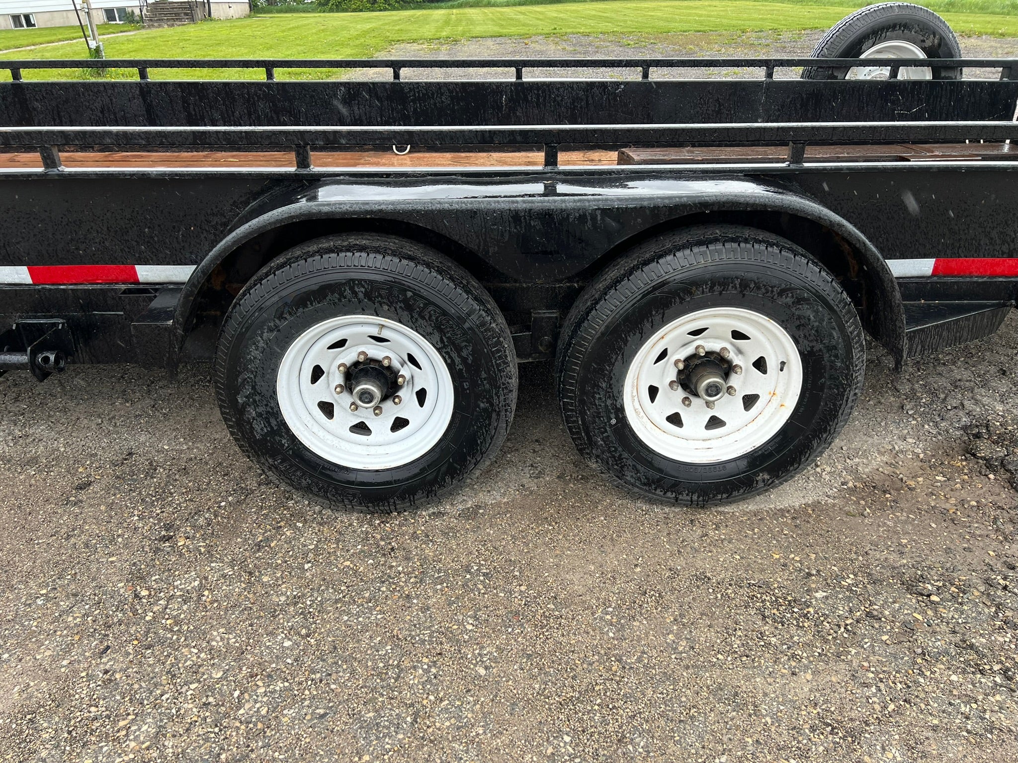 7x18 Used High Side Equipment Trailer 7 Ton