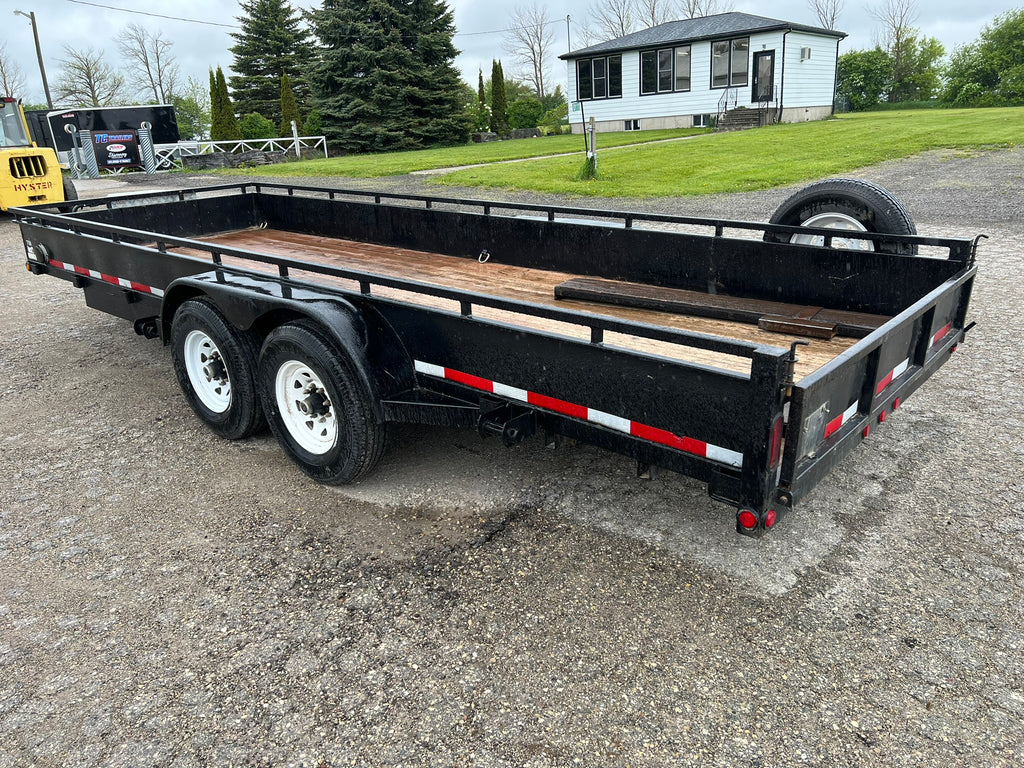 7x18 Used High Side Equipment Trailer 7 Ton