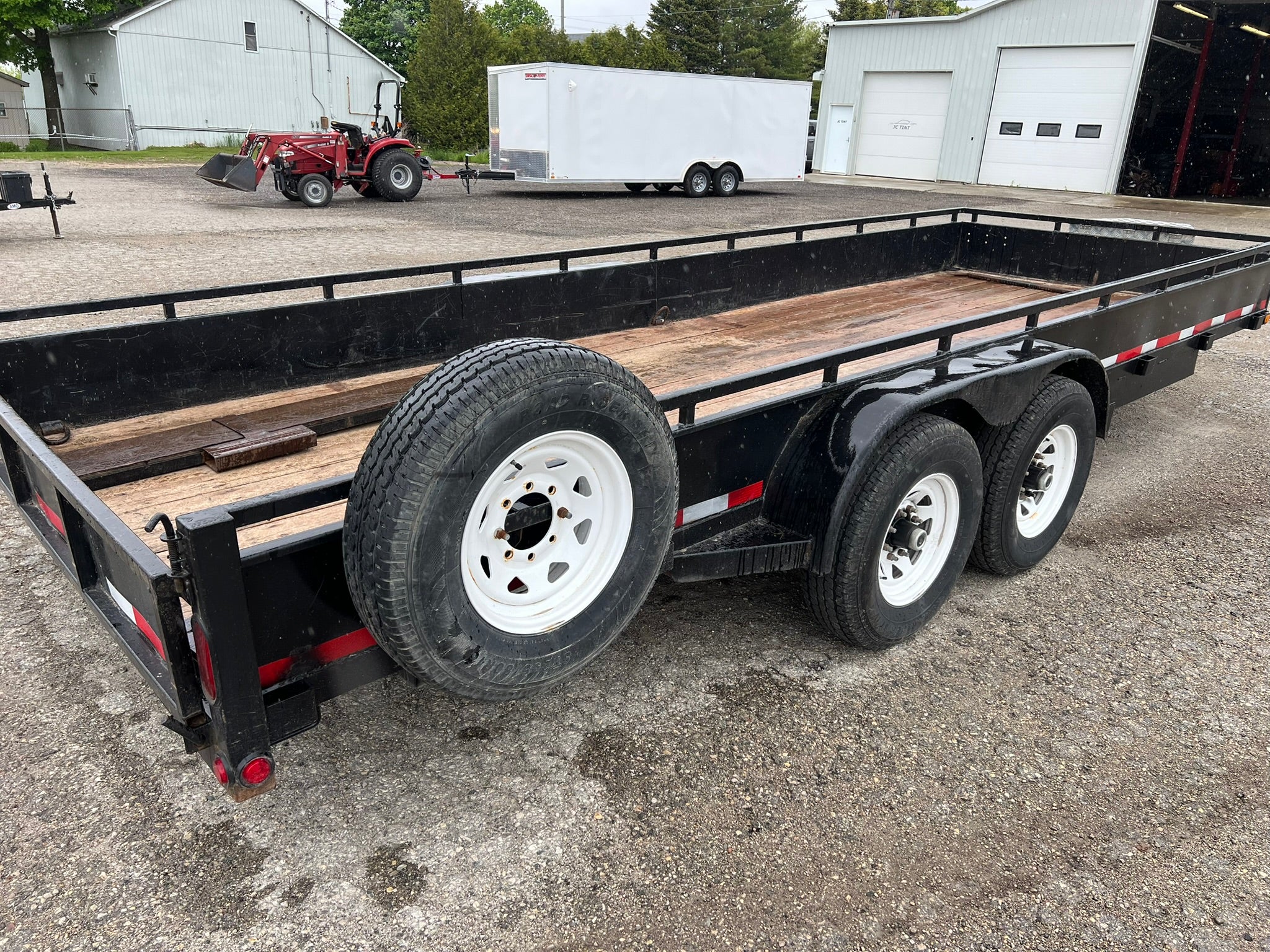 7x18 Used High Side Equipment Trailer 7 Ton