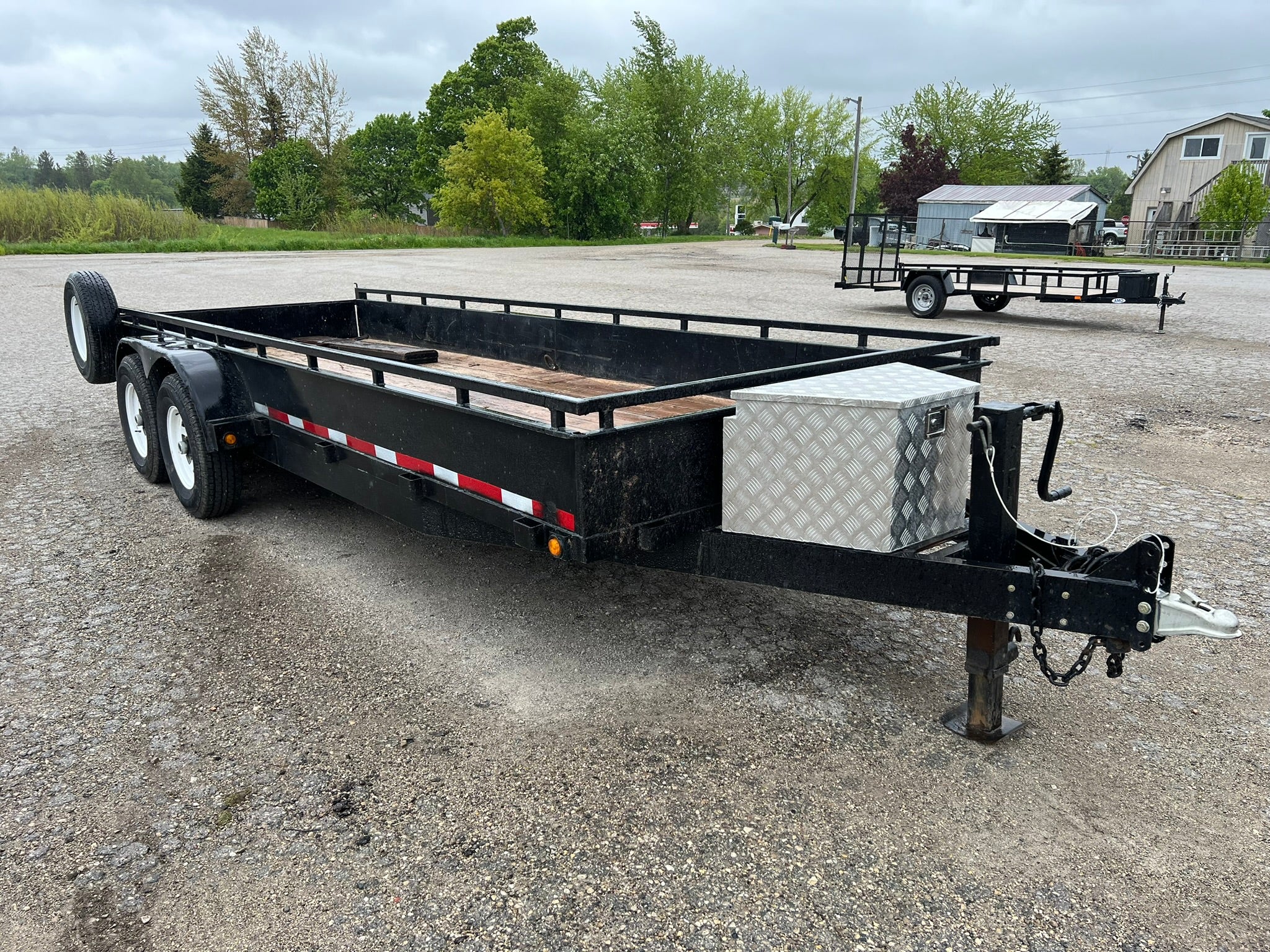 7x18 Used High Side Equipment Trailer 7 Ton